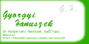 gyorgyi hanuszek business card